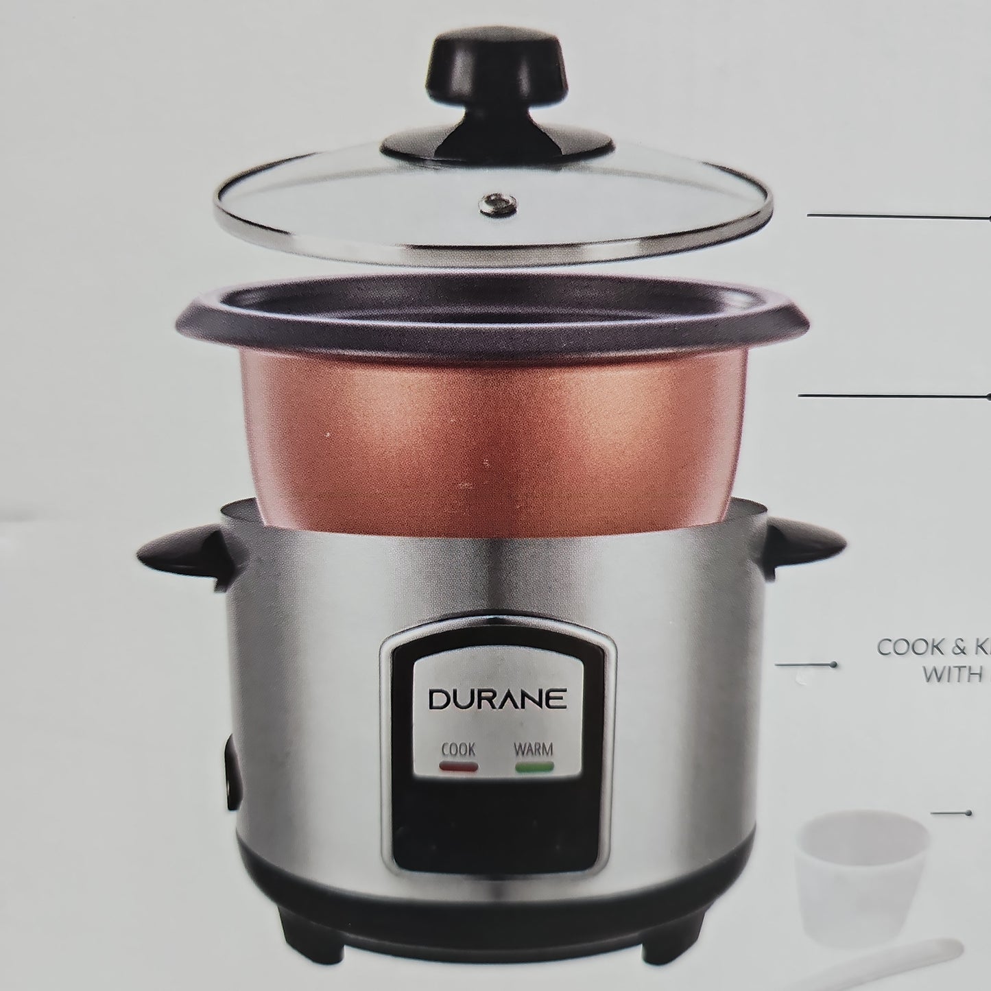800ML Stainless Steel Rice Cooker