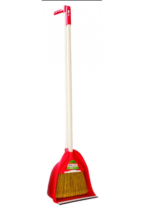 JUMBO LONG HANDLE DUSTPAN & BRUSH