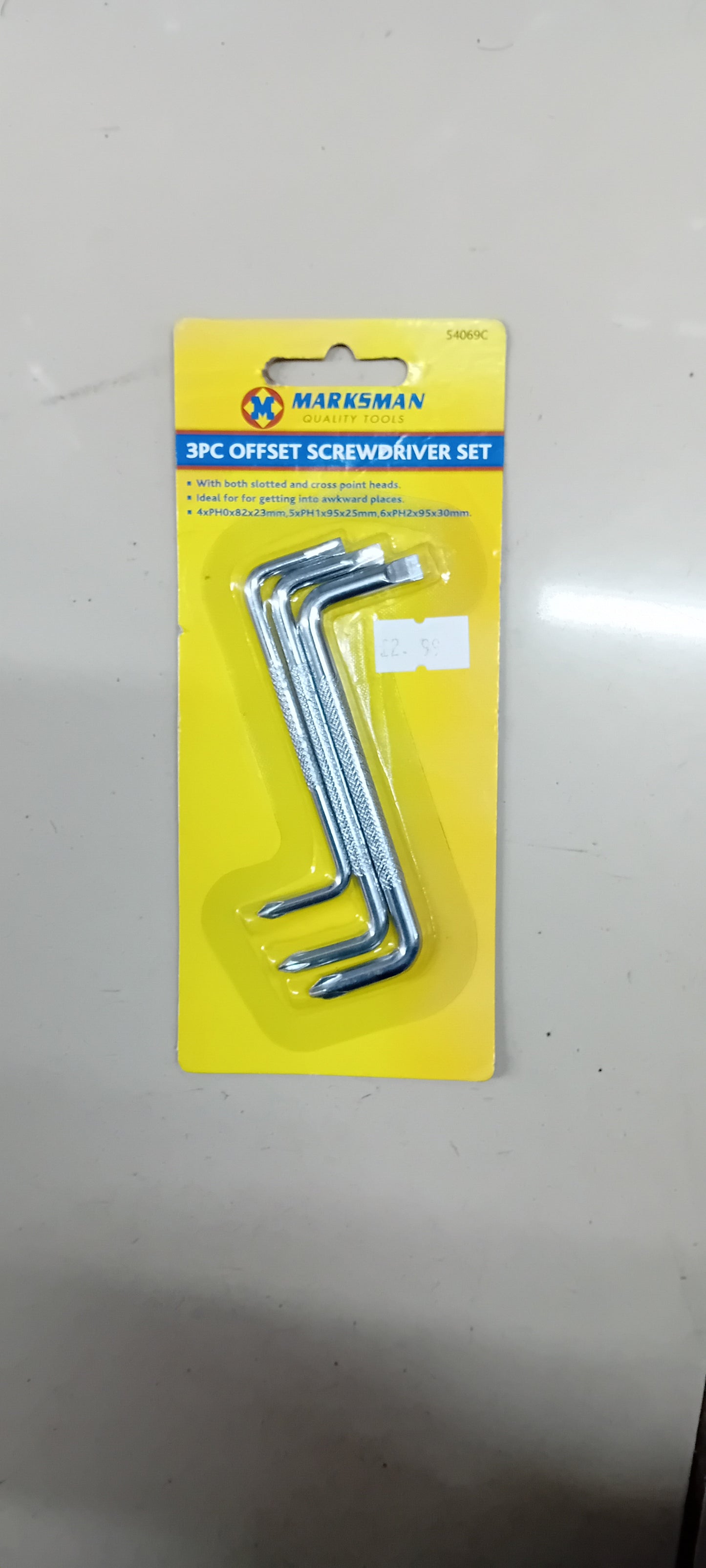 3 pc offset screwdriver set