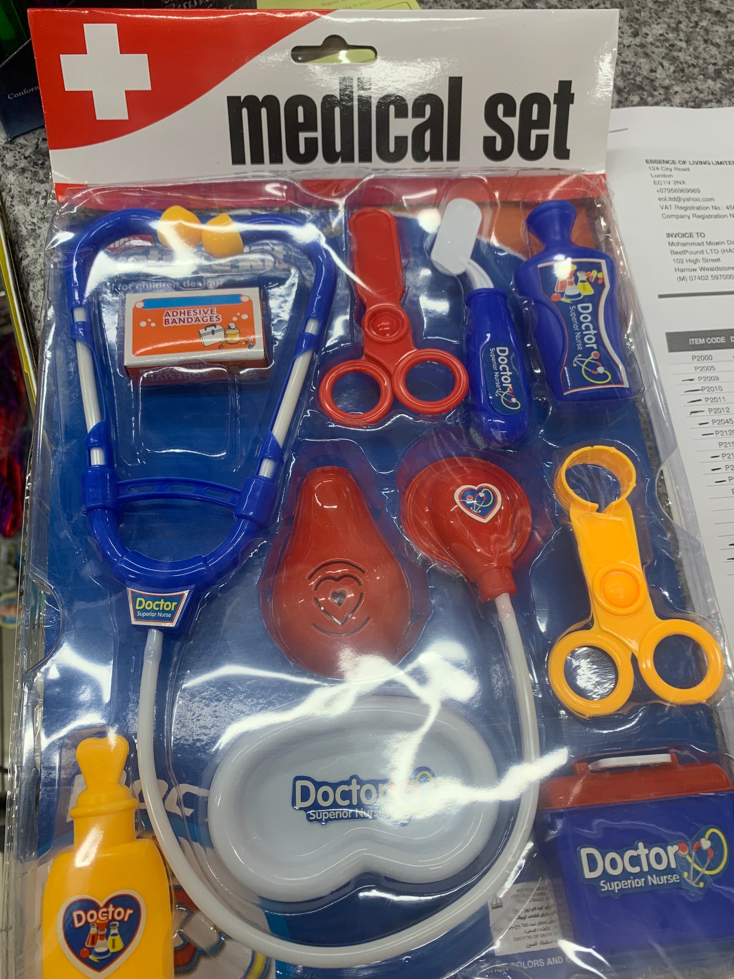 Doctor set in play bag
