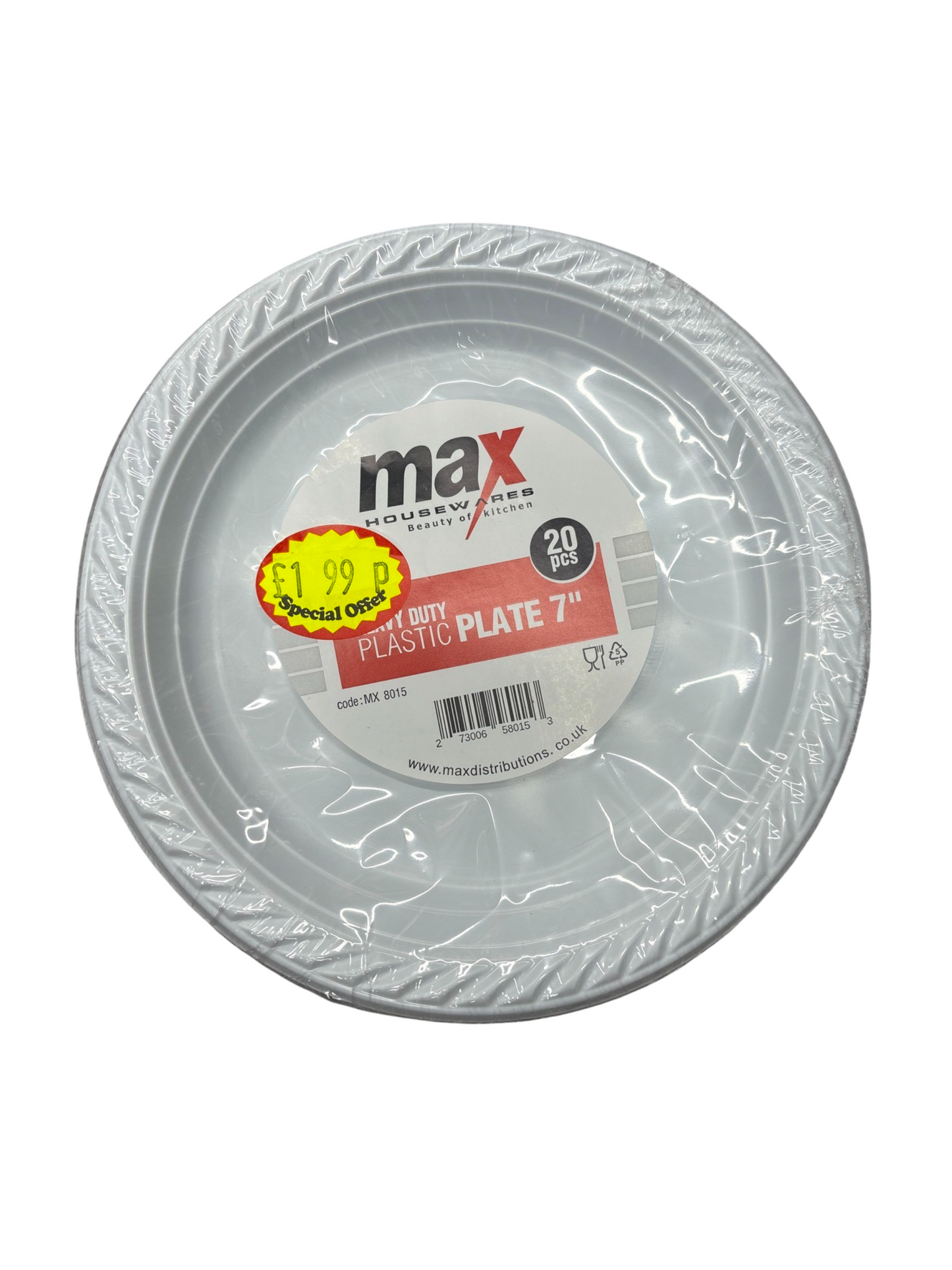 20pcs plastic plates 7”