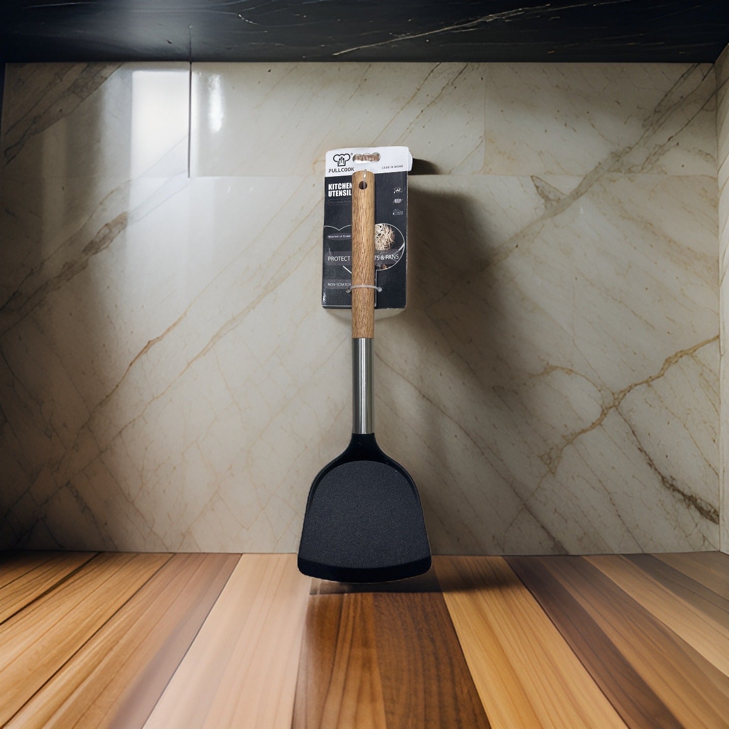 Silicon Wooden Handle Kitchen Spoon spatula