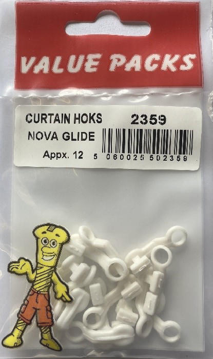 Nova Curtain Hooks - 12/PK (Approx) (2359 - CHN)