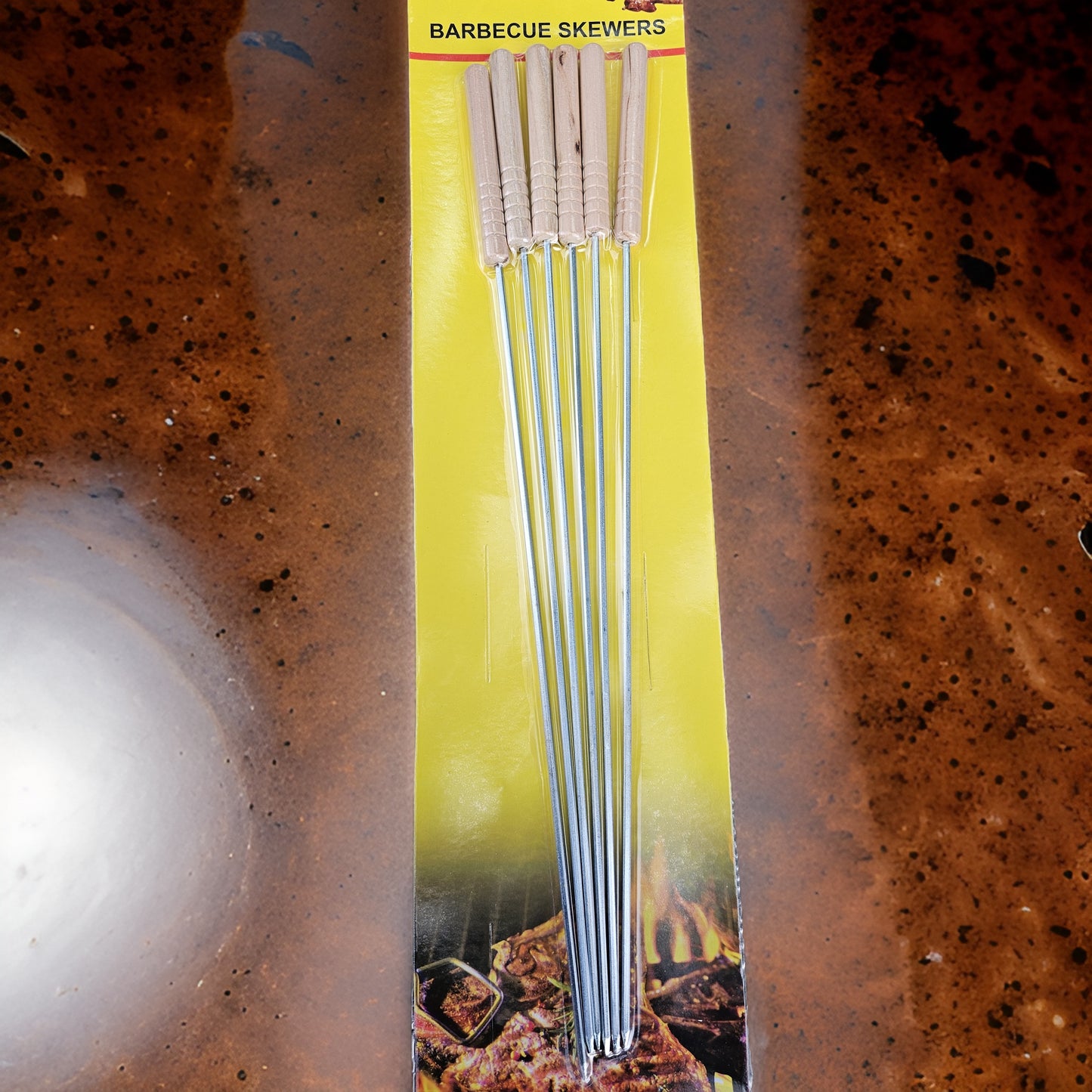 Wooden Handle BBQ Stick 40 CM 6 Pcs