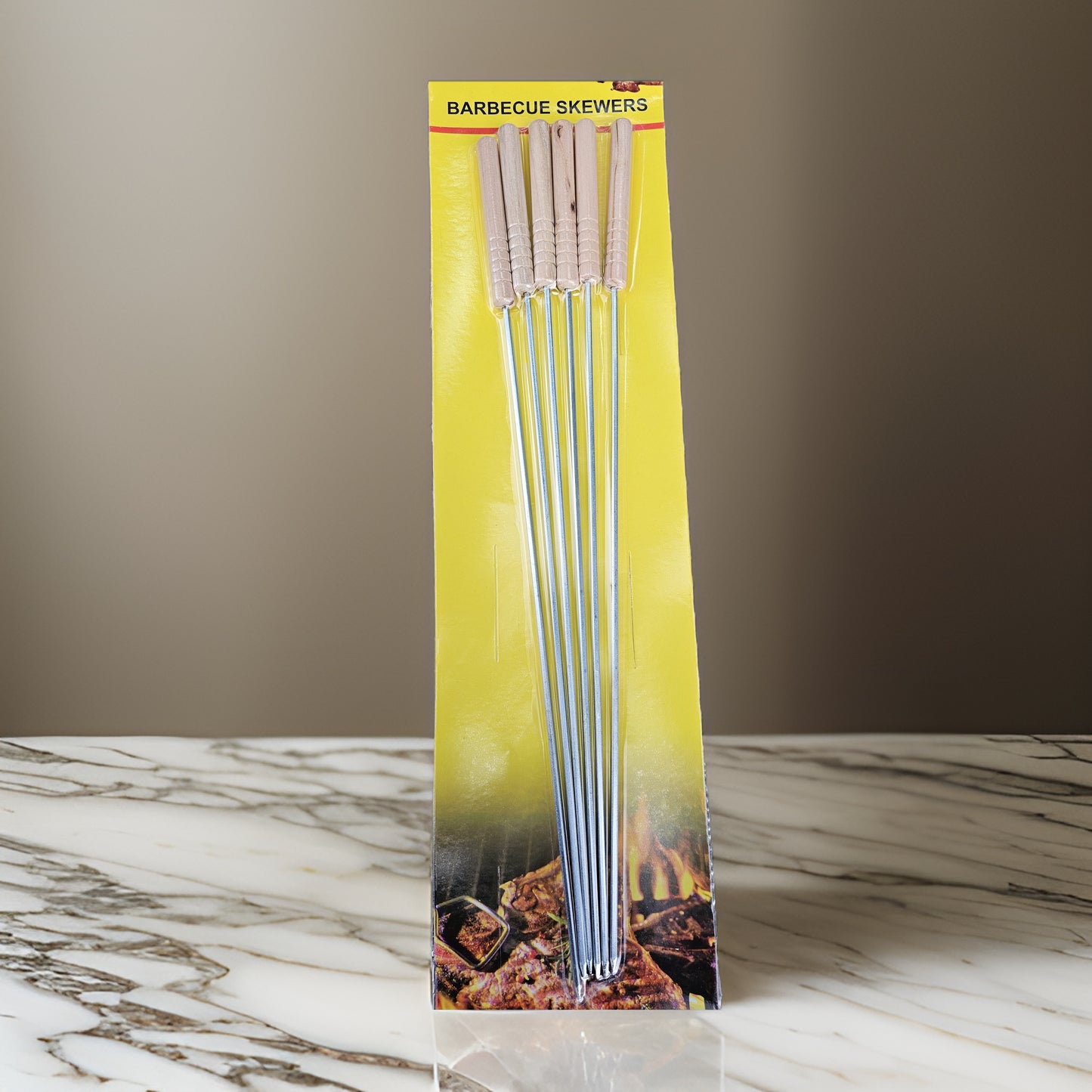 Wooden Handle BBQ Stick 40 CM 6 Pcs