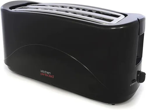 Kitchen Perfected Long Slot 4 Slice Toaster Black