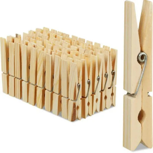 Wooden Cloth Pegs Strong Rust Free Springs PK-32