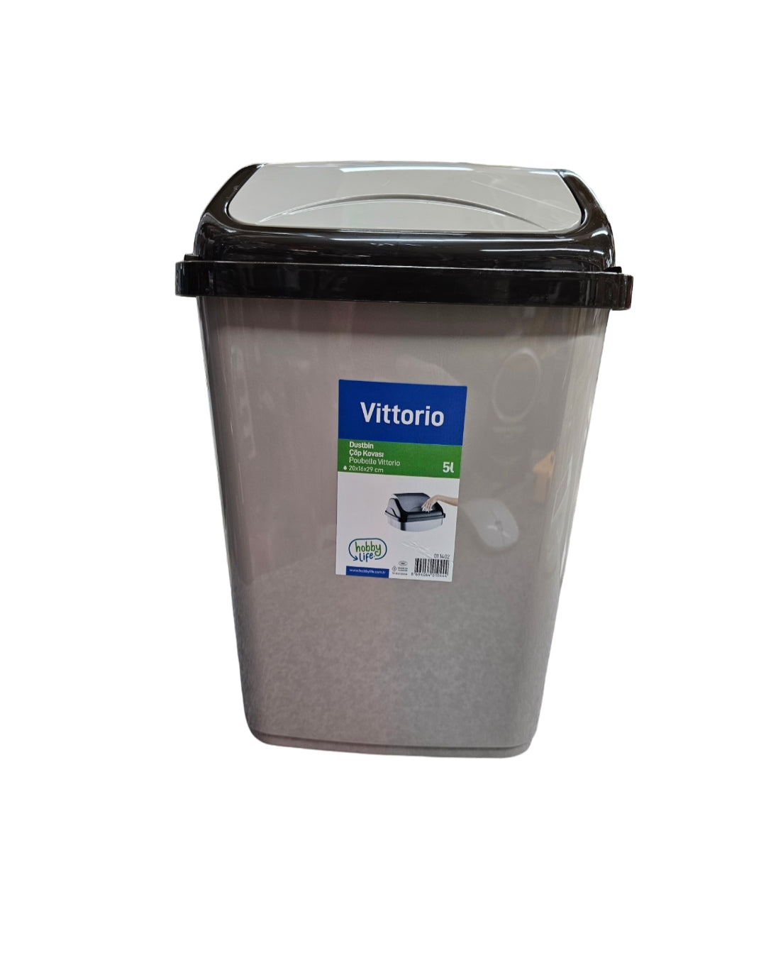 HOBBY VITTORIO SWING DUSTBIN - 5 LT