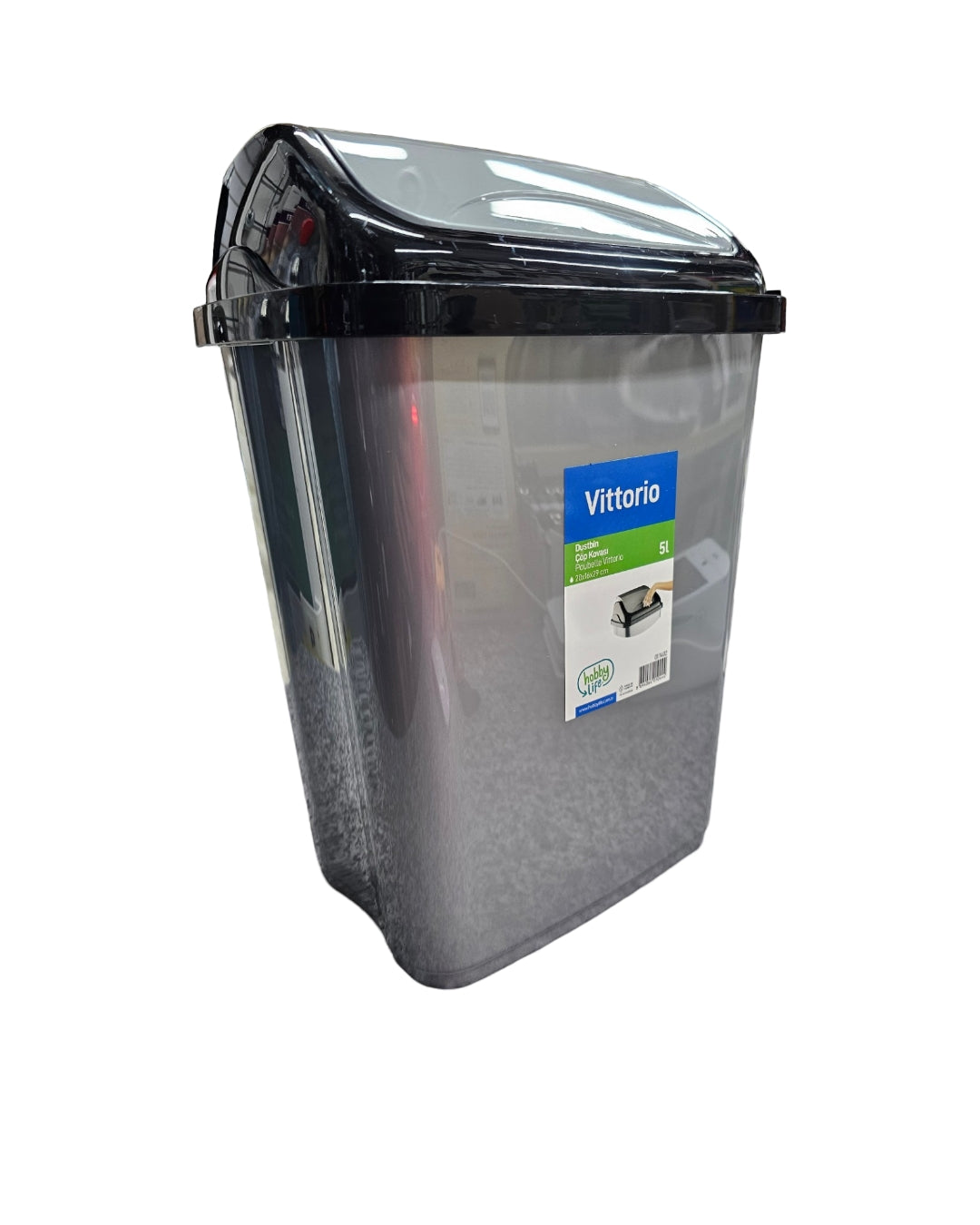 HOBBY VITTORIO SWING DUSTBIN - 5 LT