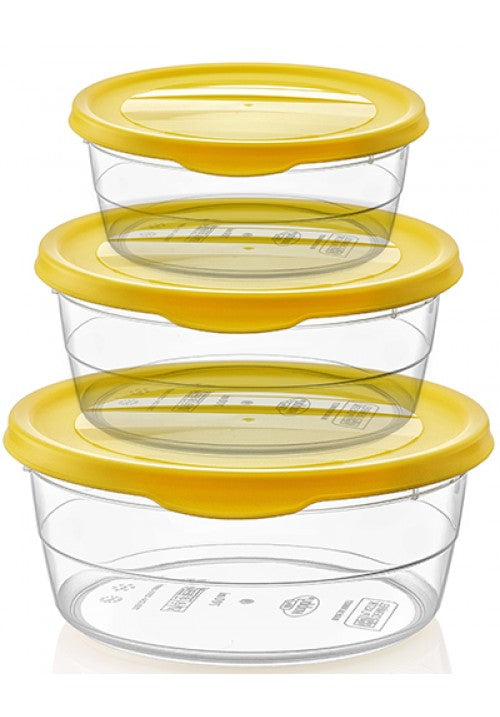 HOBBY 3 PC TREND ROUND FOOD SAVER - 0.3 - 0.7 - 1.1 LT