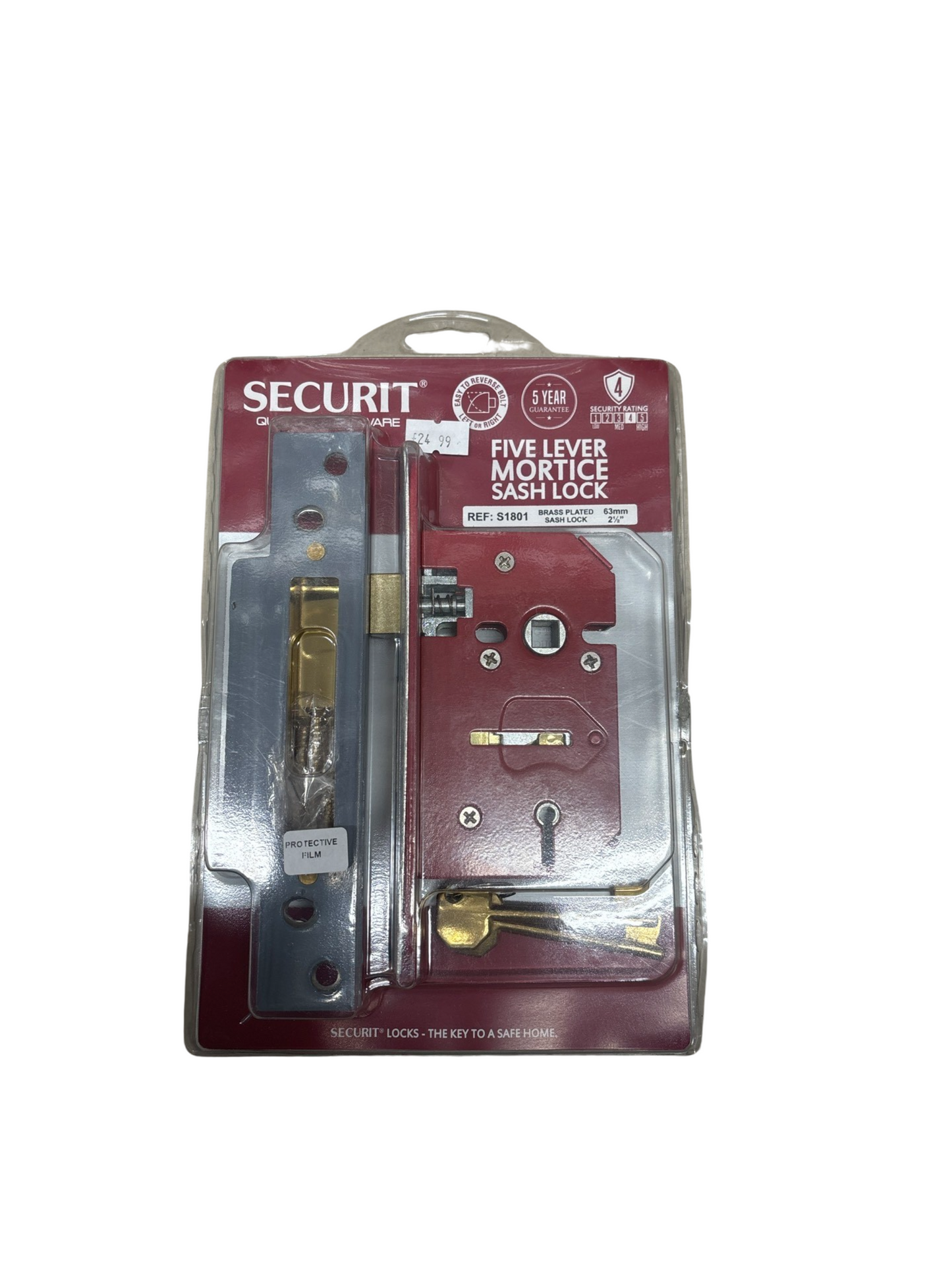 Five lever mortice sash lock