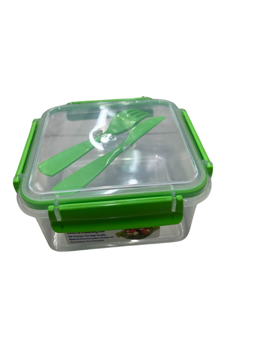 Food box with fork and knife