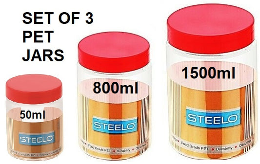 STEELO LITE JAR SET 50/800/1500ML