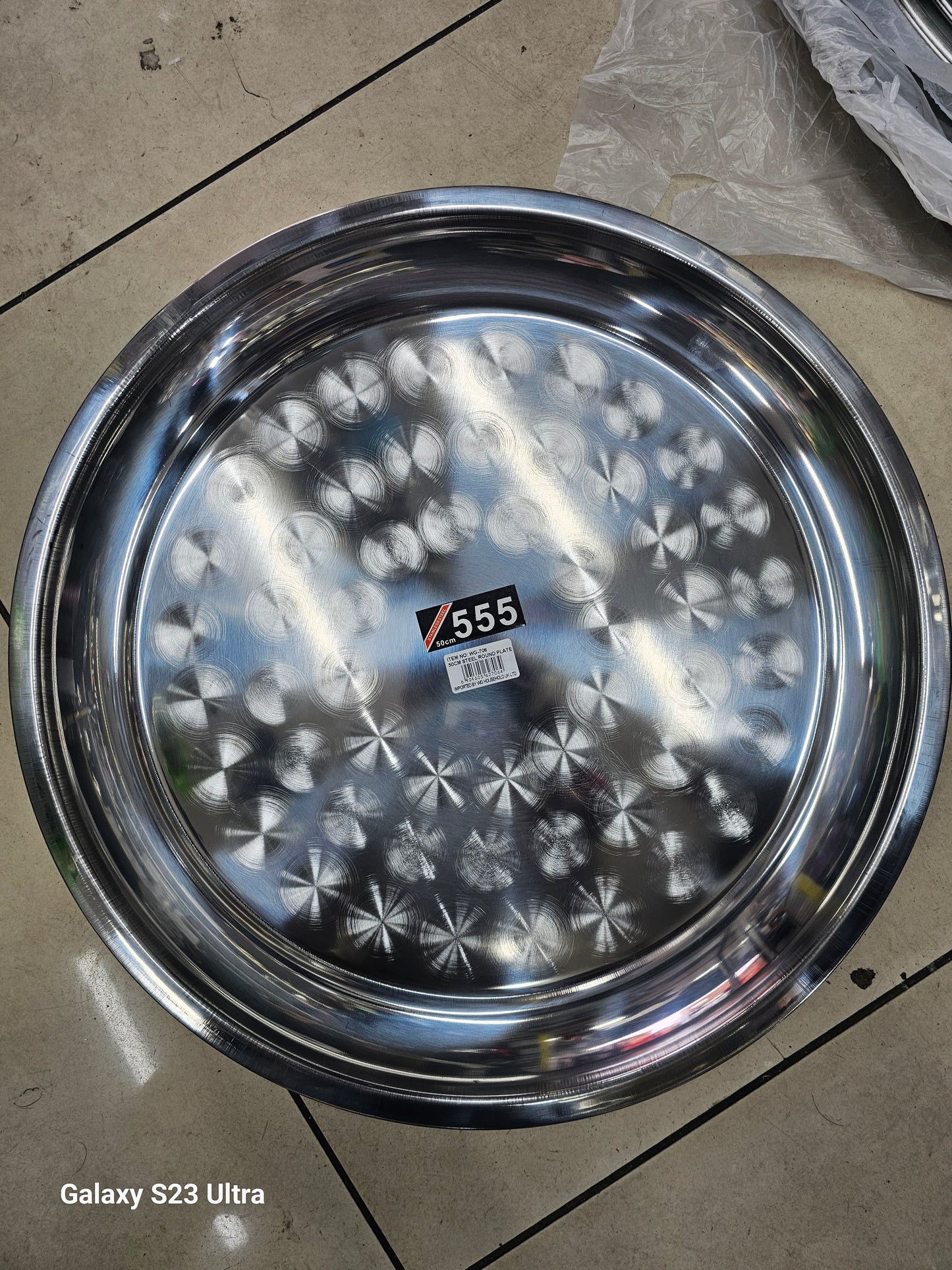 Stainless Steel Tray Round 50cm