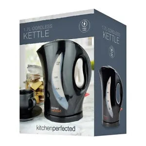 Kitchen Perfected 1.7L Cordless Kettle 2.2KW Black
