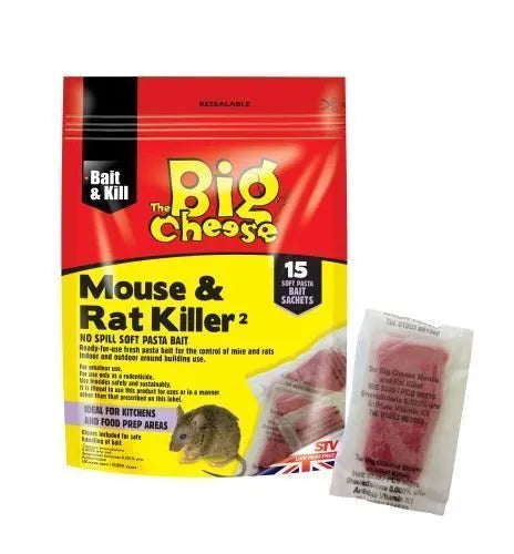 The Big Cheese Mouse & Rat Killer² 15 Sachets