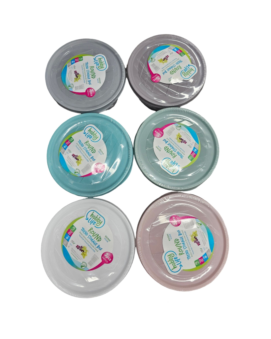 HOBBY 3 PC TREND ROUND FOOD SAVER - 0.3 - 0.7 - 1.1 LT